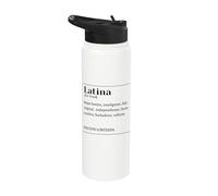Latina Mujer Latina Mujer Latina Chica Latina Diccionario Español Stainless Steel Insulated Water Bottle