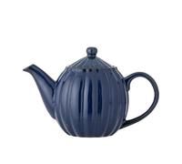 Latina Tetera de 1085 ml - Tetera de cerámica con tapa y asa - Elegante tetera para té y bebidas calientes, apta para lavavajillas y diseño único (azul oscuro)