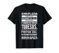 Latino Ave María Bendita Madre Rosario Oración Camiseta