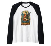 Latino Ave María Bendita Madre Rosario Oración Camiseta Manga Raglan