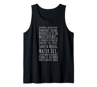 Latino Ave María Bendita Madre Rosario Oración Camiseta sin Mangas