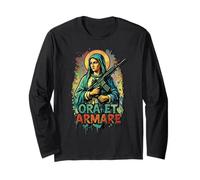 Latino Ave María Bendita Madre Rosario Oración Manga Larga