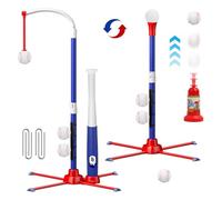 Latioi Juego de pelota T para niños, juego de camiseta de bateo de béisbol con 2 bates