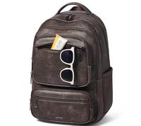 LATMAP 43L Mochila Mujer,Bolso Mochila Mujer Mediano Grande Cuero PU Unisex Mochila Antirrobo Casual Con Múltiples Bolsillos para Viajes, Negocios y la Universidad