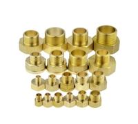 Latón 1/8 1/4 3/8 1/2 3/4 Hembra A Macho Roscado Hexagonal Buje Reductor Cobre Instalación De Tuberías Adaptador De Gas Y Agua Conector Acoplador(Female 08-Male 04)