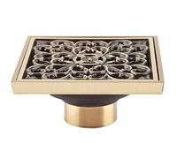 Latón Antiguo Ducha Drenaje del Piso Baño Desagüe Residuos Colador Tapa de la Rejilla 10 cm[ # 1]