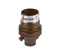 Latón antiguo sostenedor de la lámpara 10 mm casquillo B22 portalámparas con anillo ** Fabricado en el Reino Unido **