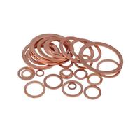 Latón arandela plana, 1-50 Uds junta de cobre púrpura for barco arandela de sellado de cobre arandela de junta de anillo de sellado plano M3 M4 M5 M6 M8 M27 M30 M45 M48(M5x9x1.5 50pcs)