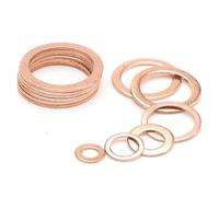 Latón arandela plana, 20 piezas M5 M6 M8 M10 M12 M14 M16 M18 M20 M22 Arandela de cobre sólido cuña de anillo plano junta de anillos sello espaciador liso arandelas sujetador(8X12X1)