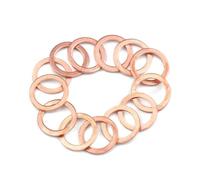 Latón arandela plana, 5-25 uds anillo de sellado arandela plana de cobre junta tórica M5 M6 M8 M10-M20 M22 M24 cuñas sólidas arandelas anillos sello espaciador(M18x24x1.5mm 20pcs)