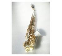 Latón B Saxofón Saxophone Blanco Llave Dorada Saxo Saxophone Curvo Con Estuches Rígidos Accesorios Completos