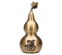 Latón Buena Suerte Hu Lu Calabaza Feng Shui Chino Suerte y Tesoro for Regalos de Inauguración de la Casa Decoración del Hogar Estatua de Cobre Pacífica Figura Coleccionable Escultura Encanto Amuleto C