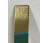 Latón Cepillado 2500 x 50 x 0,5 mm, Autoadhesivo, Corte de Chapa Metálica, Tira Decorativa, Tira Plana, Tira de Cubierta, Tira de Ventana