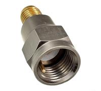 Latón chapado en oro para F-type a para SMA hembra adaptador de latón | Impedancia de 50 ohmios, para conector F a SMA, para SAT, para DAB+, para señales de TV, transmisión sin pérdidas