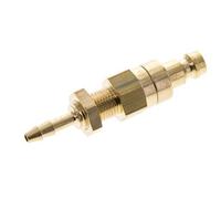 Latón DN 5 Acoplamiento de aire Tapón de 4 mm Pilar de manguera Mampara de cierre doble