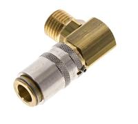 Latón DN 6 Acoplamiento de moldes Rosca macho M14x1,5 Protección de desbloqueo 90-deg