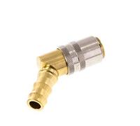 Latón DN 9 Enchufe de anclaje del molde 12,7 mm Pilar de la manguera 45 grados