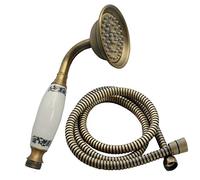 Latón Ducha de mano tradicional con manguera de ducha 1,5m Alta presion (Marrón)