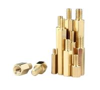 Latón hexagonal macho hembra separador Junta Rack Stud M2 M2.5 M3 M4 M5 Hexágono Roscado Pilar PCB columna placa base espaciador tornillo perno(M5 (Thread 7mm),12mm (20pcs))