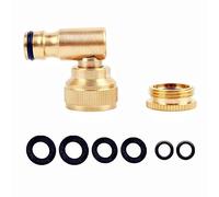 Latón Jardín ángulo Recto Conector de Grifo,1/2 3/4 Pulgadas Adaptador de Grifo Manguera,Conector de Mangueras Giratorias Roscadas Internamente 360 °,para Riego Jardín Al Aire Libre Jardineria