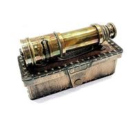 Latón náutico - réplica de telescopio funcional antiguo | latón hecho | óptica de vidrio y alta ampliación | Instrumento pirata | Acabado antiguo | 16 pulgadas de largo | Spyglass estilo de mano