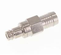 Latón niquelado DN 10 Tapón de acoplamiento de aire 19 mm Pilar de manguera Doble cierre