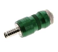 Latón niquelado DN 7,8 Racor de seguridad de acoplamiento de aire con casquillo deslizante Pilar de manguera de 10 mm