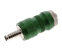 Latón niquelado DN 7,8 Racor de seguridad de acoplamiento de aire con casquillo deslizante Pilar de manguera de 9 mm