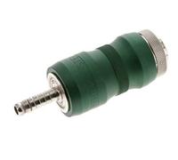 Latón niquelado DN 7,8 Racor de seguridad de acoplamiento de aire con casquillo deslizante Pilar de manguera de 6 mm