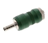 Latón niquelado DN 7,8 Racor de seguridad de acoplamiento de aire con casquillo deslizante Pilar para manguera de 8 mm