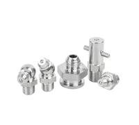 Latón Recta Grasera Engrasador de acero inoxidable 304, rosca macho métrica, codo recto, tipo Zerk, M5M6 M8 M10 M12 M14 M16(Straight,M12x1mm-12mm(2pcs))