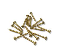 Tornillos para Madera DIN 96 Latón Inoxidable Cabeza Redonda Ranura Simple