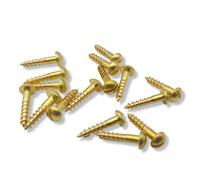 Tornillos para Madera DIN 96 Latón Inoxidable Cabeza Redonda Ranura Simple