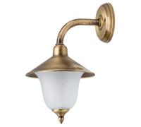 Latón Wandleuchte IP23 Rústico Cristal Sombrilla Premium Exterior Casa Hof