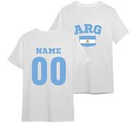 latostadora Camiseta Argentina 2026 Personalizada - Camiseta Personalizada Fútbol Selección País - Nombre y Número - Equipo Argentina Unisex