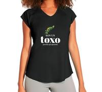 latostadora Camiseta Deportiva Técnica Camiseta Son Un Toxo, Pero Hai Que Quererme. para Mujer - Negro M - Ref. 12120248-P