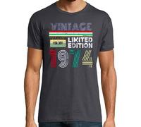latostadora Camiseta Manga Corta 1974 Vintage - Limited Edition para Hombre - Gris Ratón L - Ref. 3106486-P