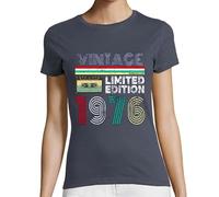 latostadora Camiseta Manga Corta 1976 Vintage - Limited Edition para Mujer - Gris Ratón 3XL - Ref. 3110174-P