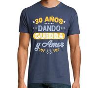 latostadora Camiseta Manga Corta 30 Años Dando Guerra para Hombre - Denim M - Ref. 1155476-P