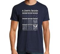 latostadora Camiseta Manga Corta A Choiva Gallega - Camiseta Galicia para Hombre - Azul Marino XL - Ref. 2757661-P