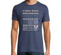 latostadora Camiseta Manga Corta A Choiva Gallega - Camiseta Galicia para Hombre - Denim XL - Ref. 2757661-P