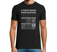 latostadora Camiseta Manga Corta A Choiva Gallega - Camiseta Galicia para Hombre - Negro 3XL - Ref. 2757661-P