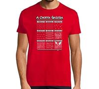 latostadora Camiseta Manga Corta A Choiva Gallega - Camiseta Galicia para Hombre - Rojo L - Ref. 2757661-P
