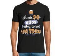 latostadora Camiseta Manga Corta A Mis 50 Años Estoy como Un Tren para Hombre - Negro L - Ref. 1167903-P