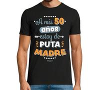 latostadora Camiseta Manga Corta A Mis 50 Años Estoy De Puta Madre para Hombre - Negro L - Ref. 1167976-P