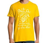 latostadora Camiseta Manga Corta Aita Contigo hasta El Infinito llá! para Hombre - Amarillo Mostaza L - Ref. 2192508-P