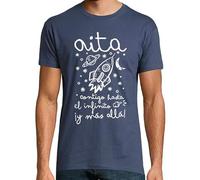 latostadora Camiseta Manga Corta Aita Contigo hasta El Infinito llá! para Hombre - Denim L - Ref. 2192508-P