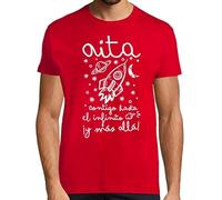 latostadora Camiseta Manga Corta Aita Contigo hasta El Infinito llá! para Hombre - Rojo XS - Ref. 2192508-P