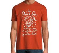 latostadora Camiseta Manga Corta Aita Contigo hasta El Infinito llá! para Hombre - Terracota M - Ref. 2192508-P