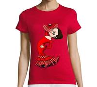 latostadora Camiseta Manga Corta Bailarina Flamenca para Mujer - Rojo S - Ref. 1336739-P